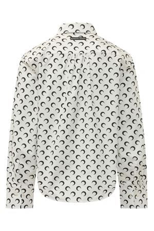 White cotton shirt MARINE SERRE | MSI069ARWOV0058WH11